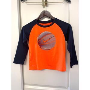 Nike Boys Kids Long Sleeves Shirt Top Dri-Fit Tshirt Tee Size 6-7 Years